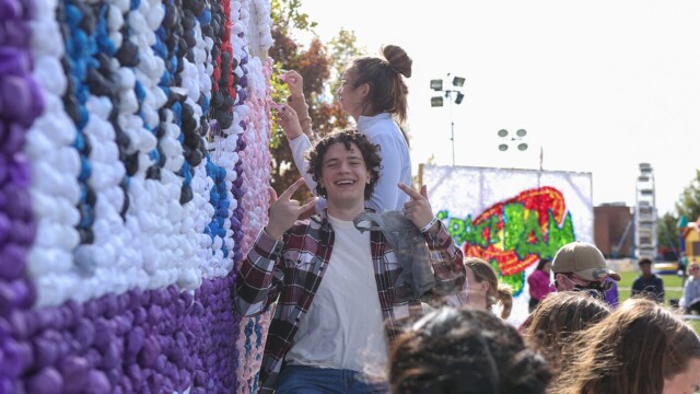 Matthew Butler '25 pomping on Friday