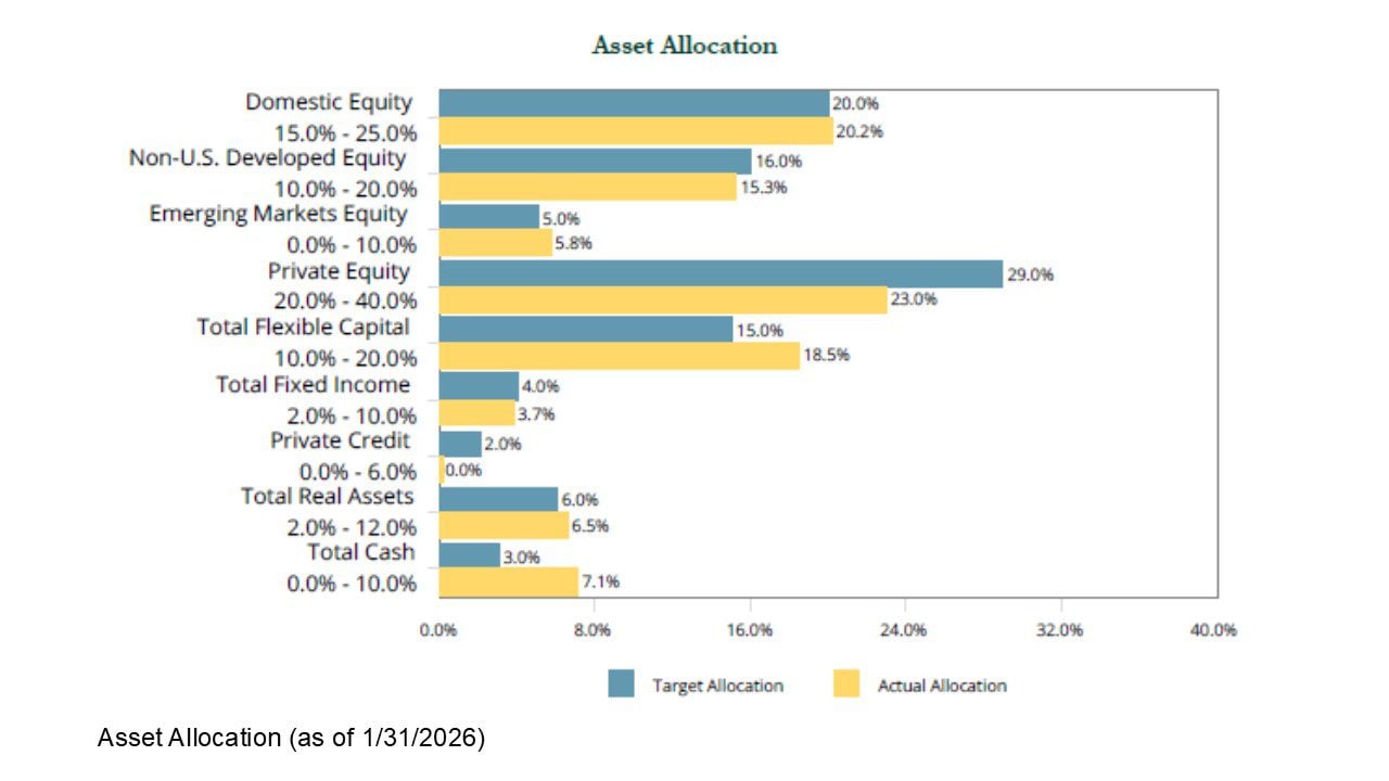 Asset Allocation Graph (as of January 31, 2026)