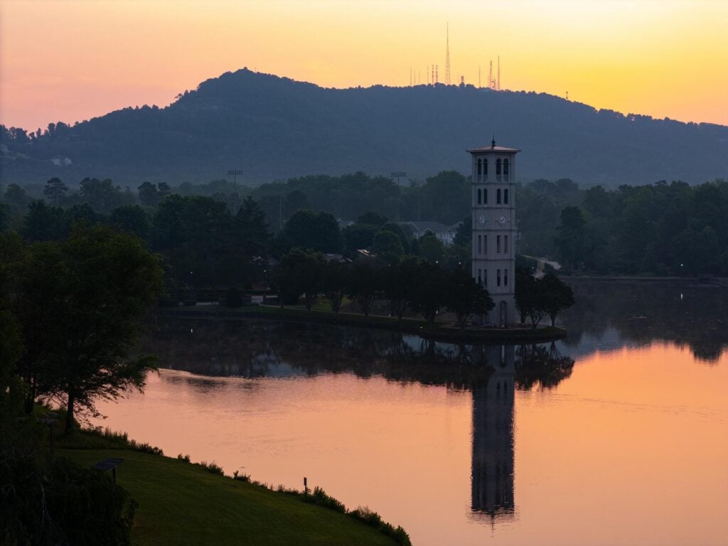 Drone shot of Furman Lake