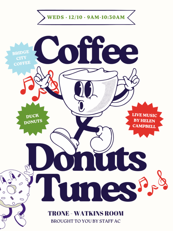 Donuts Coffee Tunes flyer