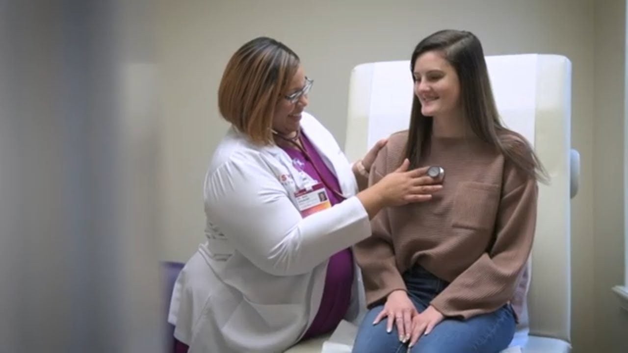 Furman student with Prisma nurse