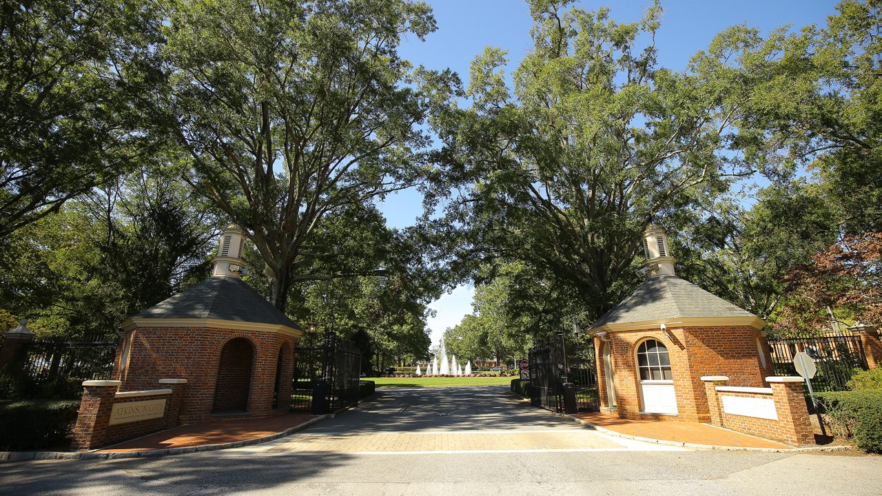 Front gates of Furman