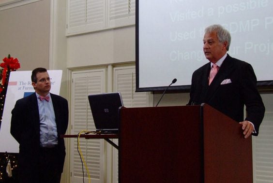 John Fly presenting and David Johnstone