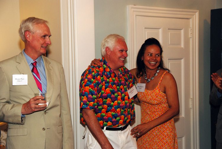 (l-r) Henry Parr with hosts Anne and Bill Masters (both Class I)