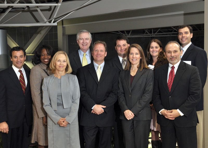 Team D-LIGHTT: Row 1 (l-r) Victoria Middleton, Joe McKeown, Jennifter DeWitt, Dinos Liollio; Row 2: Jay Ward, LaSonya Berry, David Dunlap, Mark Aukamp, and guests of the group