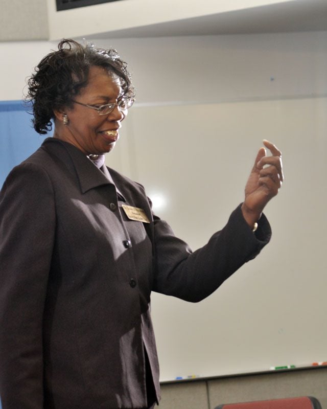 Dr. Queenie Crawford, a guest speaker for Option 5