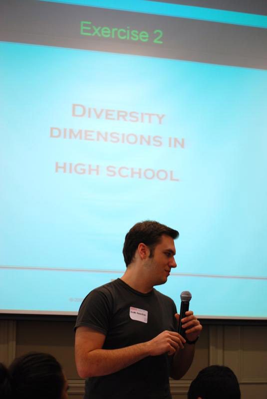 A student sharing a story of diversity in his own school