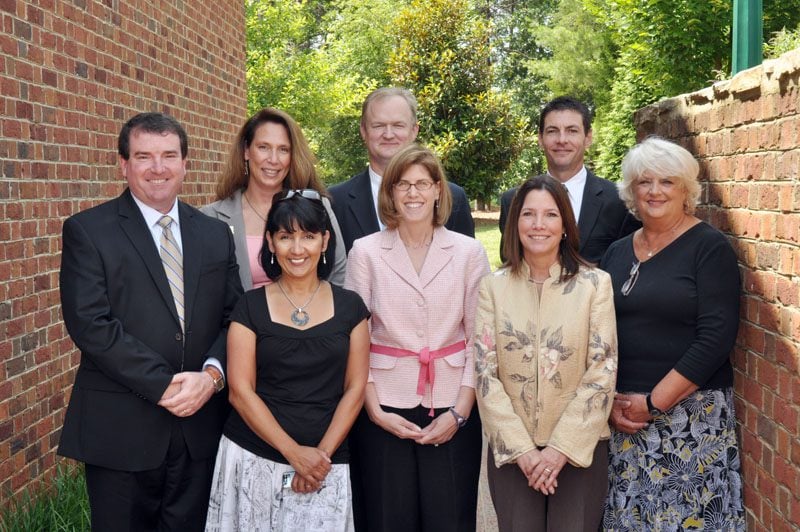 The Bookworms: (l-r) Front row: Norm King, Ana Rivera, Holly Manuel, Connie Pinniger, Sandi Coan Back row: Colleen Perry Keith, Tim Williams, Hank McCullough