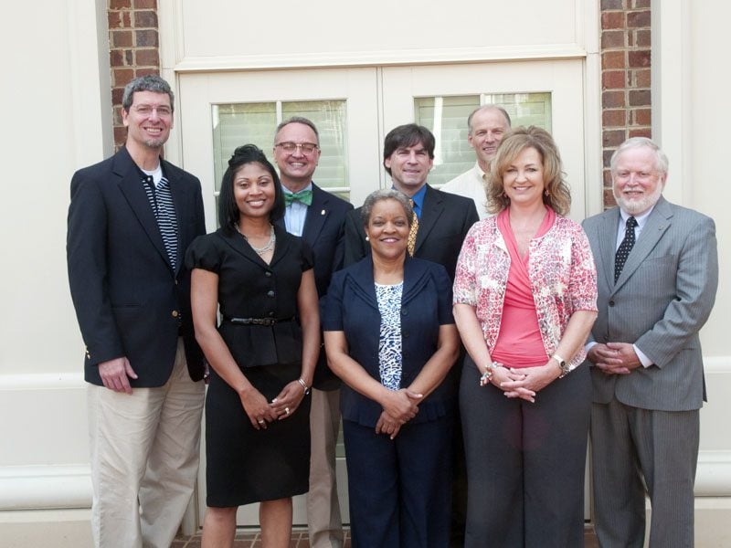(l-r) Front Row: Nika White, Jean Greer, Kathy Sinclair; Back Row: David Taylor, Brad Majors, Stephen Bomar, Greg Kerce, Dan Duggan