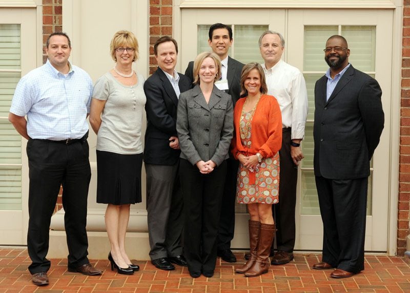 The Renovators: Front Row (l-r) Michelle Corn and Laura Bauknight. Back Row (l-r): Klaus Murr, Kathleen Brady, Harold Moore, Luis Amador, Ken Meinke and Charles Jackson