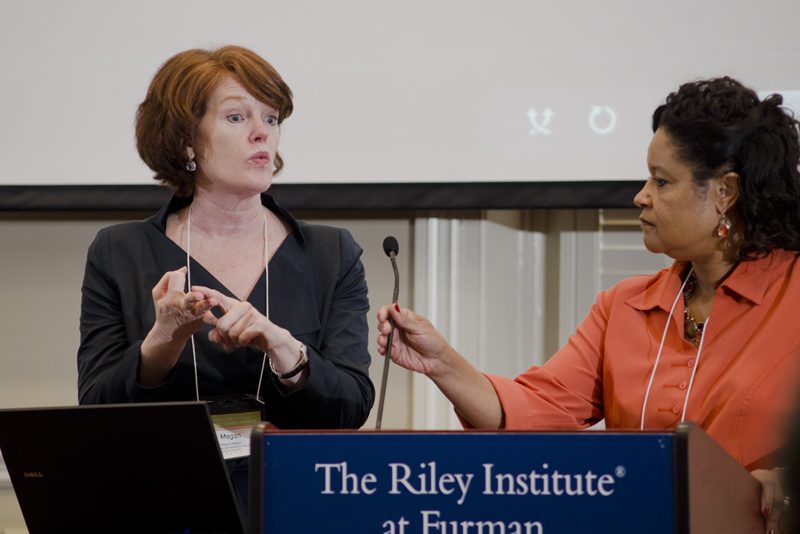 (l-r) Megan Riegel and Mamie Nicholson, Voices of Diversity
