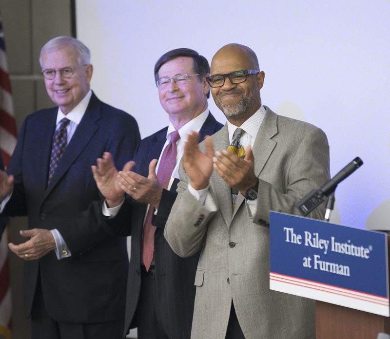 (l-r) Calder Ehrmann, Don Gordon and Juan Johnson proudly congratulate all the groups!