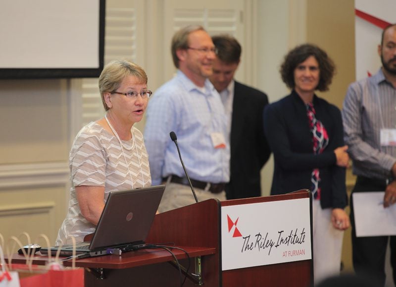 Barbara Martin begins the presentation for STEM in Motion.