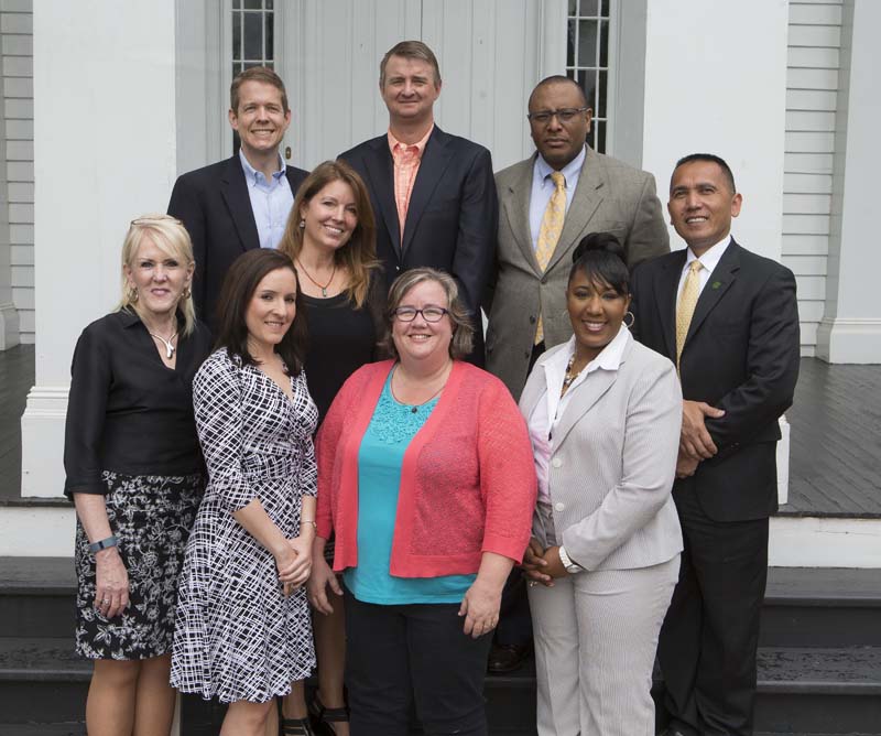 Row 1 (l-r): Teri Ficicchy, Angie Littlejohn, Linda Tassie, Kenya Mingo; Row 2 (l-r): Brad Love, Mary Capers Bledsoe, John Kimbrell, Ric Ransom, Sonny Ledda