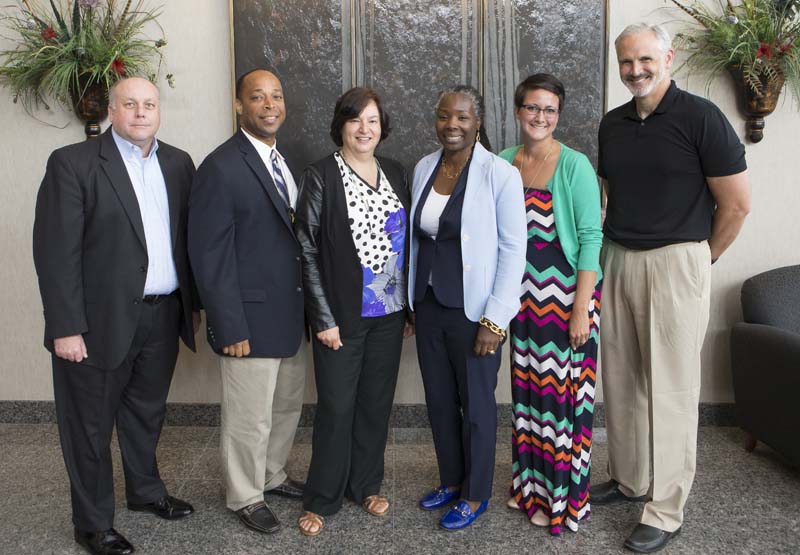 (l-r): Mark Moore, Vincent Goggins, Lucia Pirisi-Creek, Isvara Wilson, Sarah Sherwood, Carter Clark; Not pictured: Steve Hefner and Tabitha Safdi
