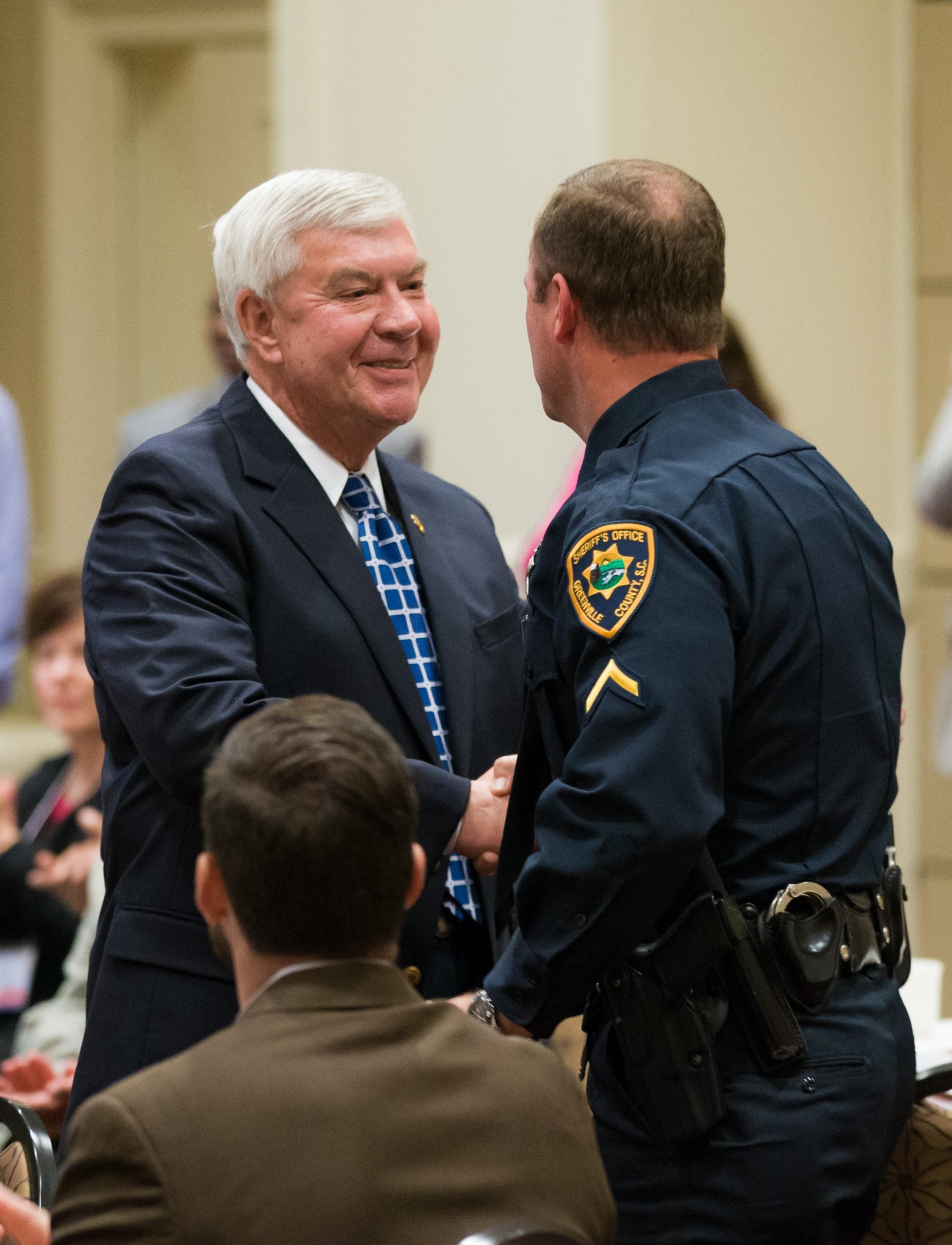 Sheriff Steve Loftis and Michael Douglas