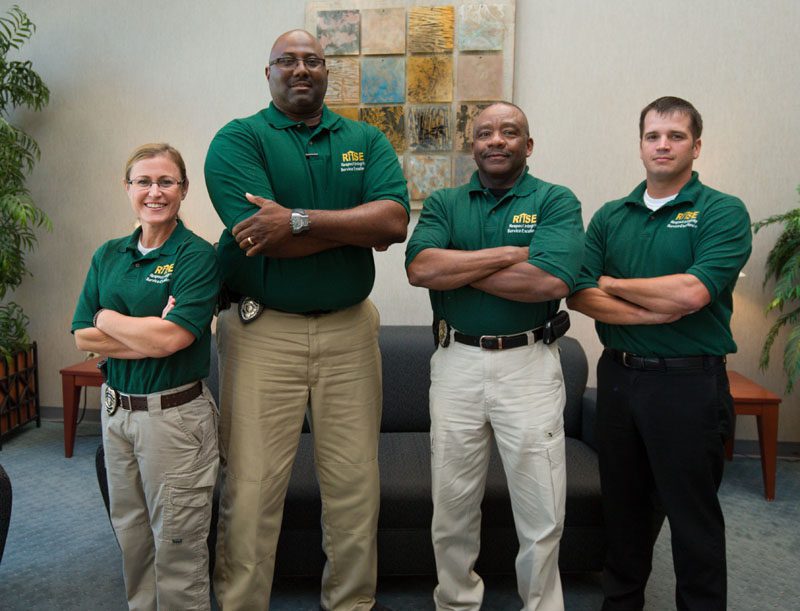 Horry: RISE (Respect, Integrity, Service, Excellence): (l-r) Selena Small, Johnathan Guiles, Reggie Hill, Jonathan James; not pictured: Velna Allen and Judy Beard