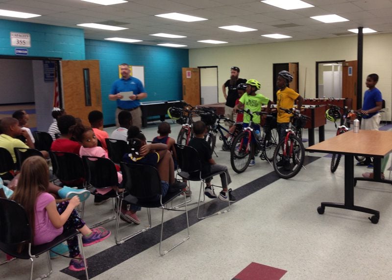 Troy Thames of the Boys and Girls Clubs of the Midlands speaking to the group