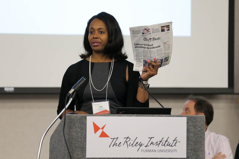 Behind the Headlines: Building a Community of Trust: Leah Moody speaking