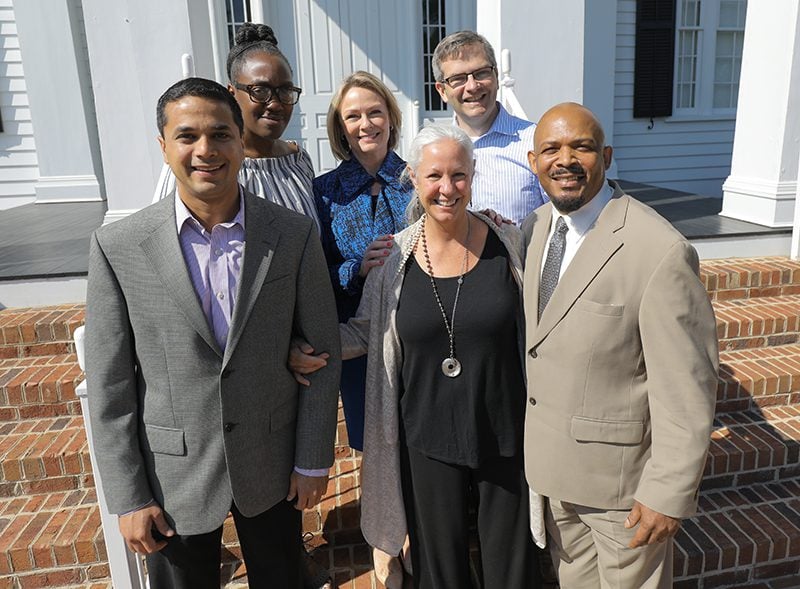 DLIbrarians: Row 1 (l-r): Kavit Antani, Lori Boyd, Tony Thomas; Row 2 (l-r): Monique Watson, Robin Stelling, Eli Hestermann; Not pictured: Kathryn Boucher, Jonathan Shanin
