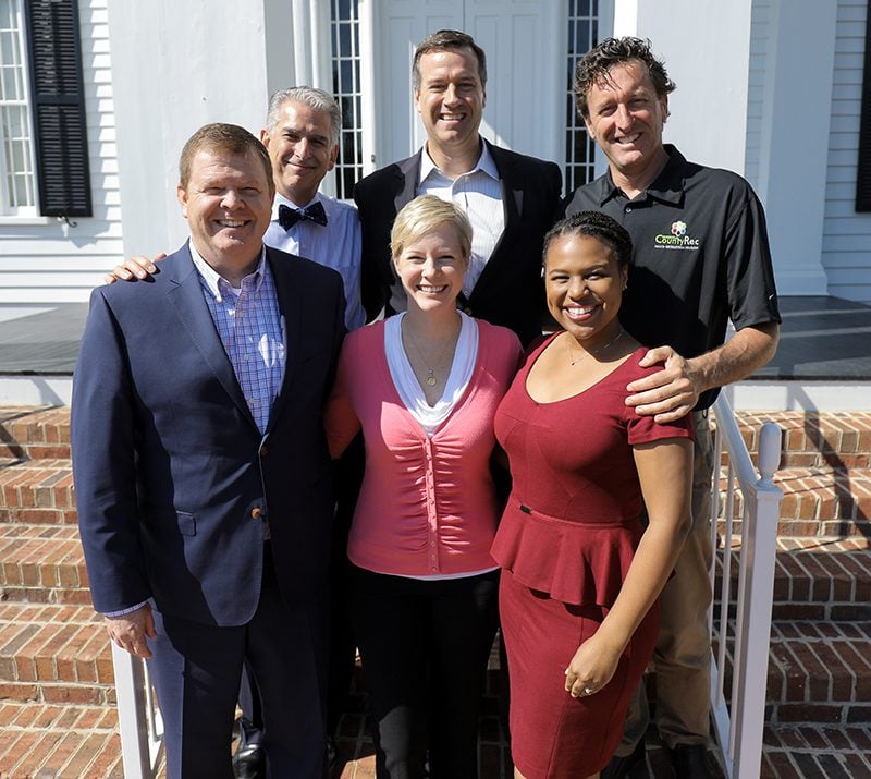 Teen Achievers Champions: Row 1 (l-r): Charlie Mayfield, Patricia Mullinax, Shaniece Criss; Row 2 (l-r): Tom Kayrouz, Adam Murphy, Ty Houck; Not pictured: Paul Constantine, Chirinjev Peterson, Luanne Runge