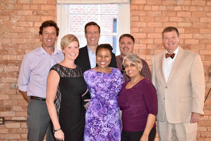 The Teen Achievers Champions team: Row 1 (l-r) Patricia Mullinax, Shaniece Criss, Chirinjev Peterson; Row 2 (l-r) Ty Houck, Adam Murphy, Paul Constantine and Charlie Mayfield