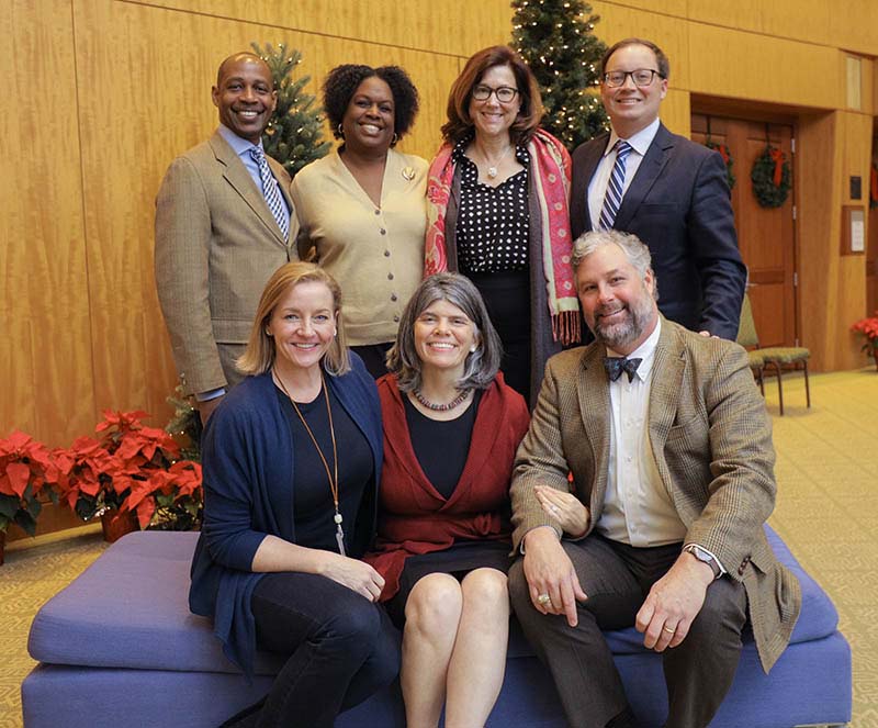 Party of Eight team members Row 1 (l-r): Jordi Yarborough, Angel Johnson-Brebner and Marc Marchant; Row 2 (l-r): Edward McKelvey, Adrian Grimes, Cindi Gardner and Peter Tecklenburg; not pictured: Chase Glenn