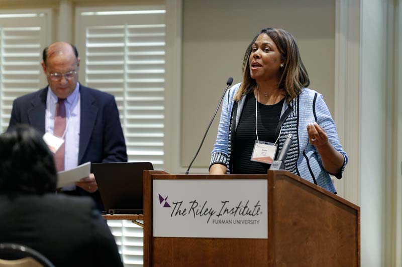 Gwen Hall speaking, DLI Carry On Crew