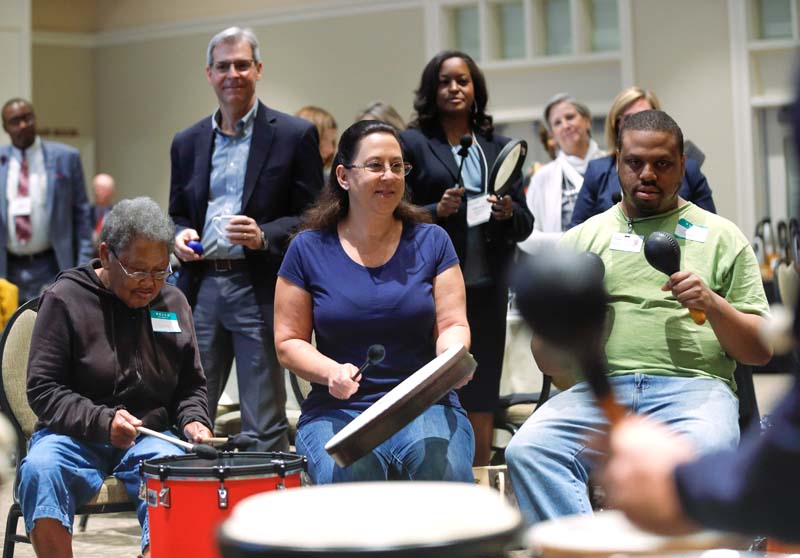Drumming Up Awareness performing