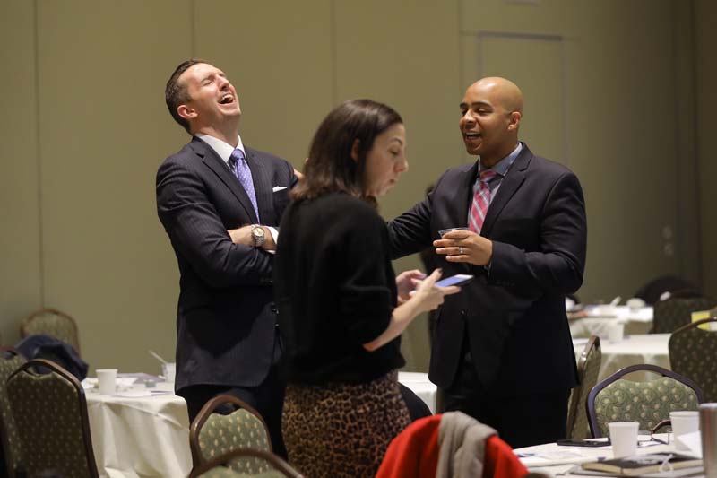 Foreground: Lana Kleiman; Background: Andrew Connor and Reggie McNeil, Career Academy