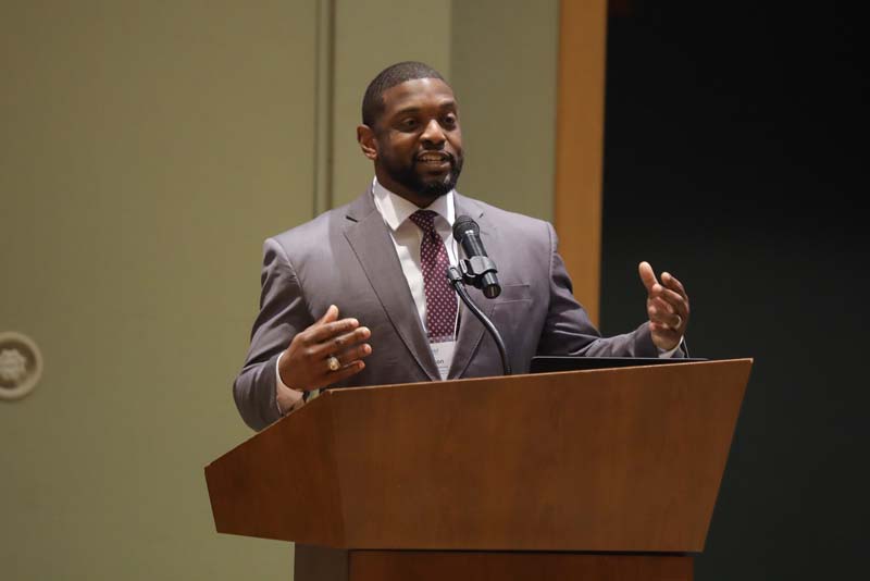 Deon Jackson, Group Two, speaking