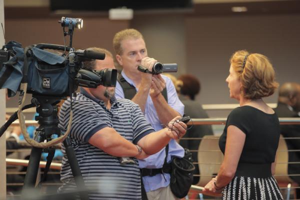 News media interviews Jean Shifrin.