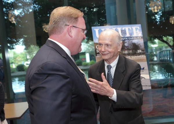 John Soapes (Riley Fellow, Upstate Class XVII) and Secretary Riley