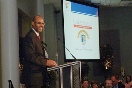 Juan Johnson, facilitator of the Riley Diversity Leaders Initiative, was the guest speaker