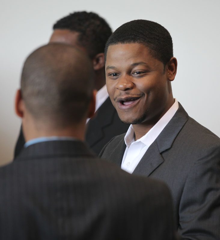 Carlo White, DLI Upstate Class XI participant, during the pre-dinner reception