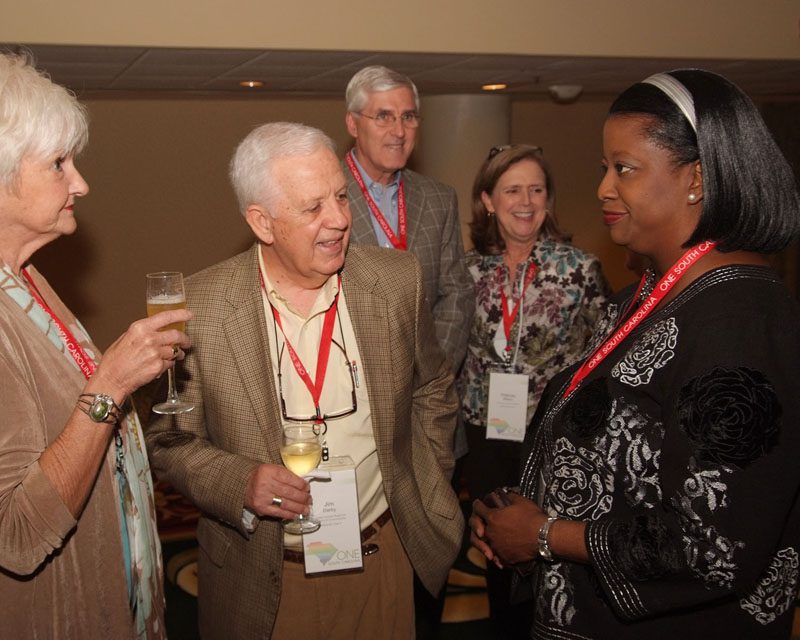 (l-r) Ann and Jim Darby, David and Frances Ellison, and Julia Nelson