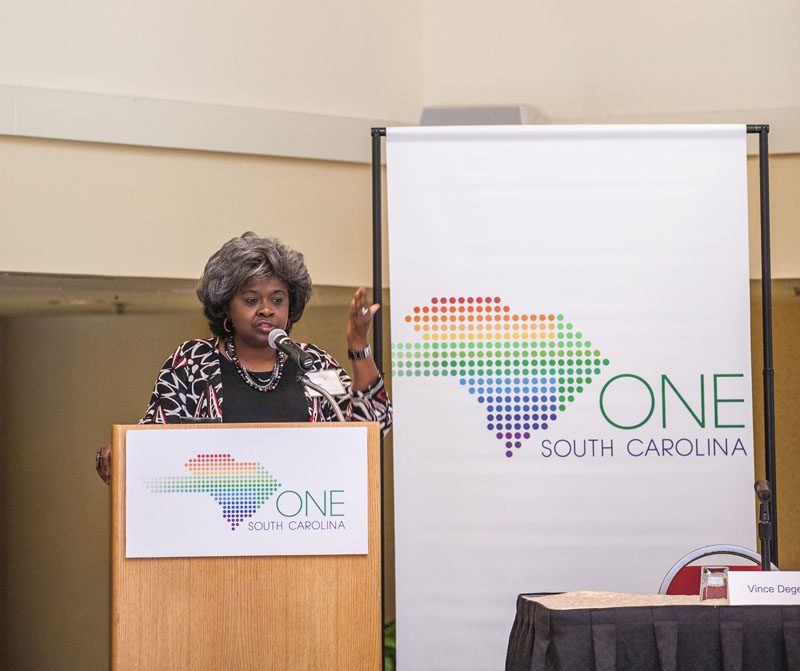 Lathran Woodard, CEO, South Carolina Primary Health Care Association, speaking about 