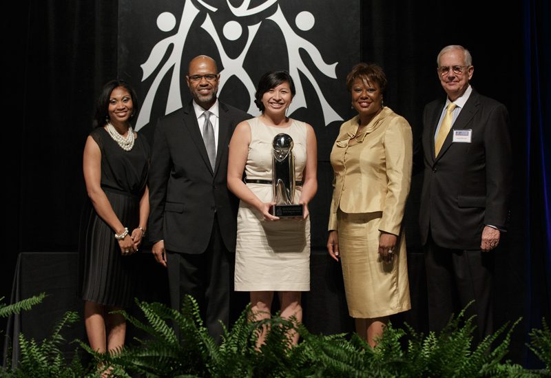 (l-r) Nika White, Juan Johnson, Marie Smith, Lynn Dingle and Calder Ehrmann