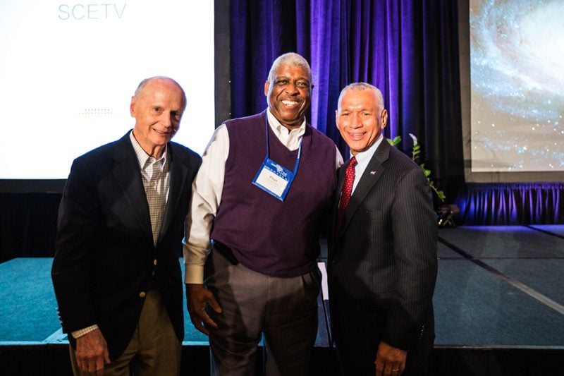 (l-r) Secretary Riley, Floyd Nicholson and Charles Bolden