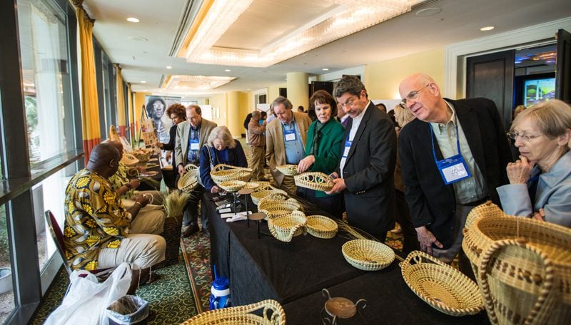 Many participants purchased sweetgrass baskets