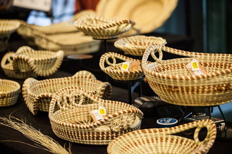 More of Michael Smalls beautiful sweetgrass baskets