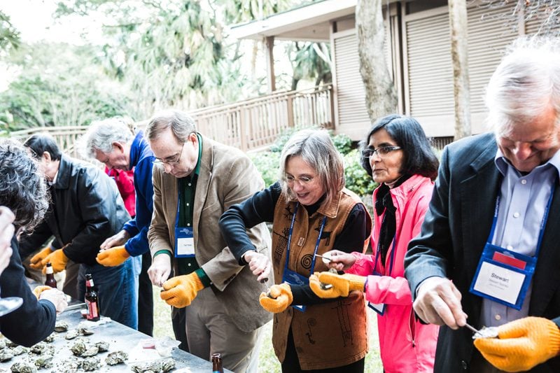 DLI graduates sharing and bonding over oysters