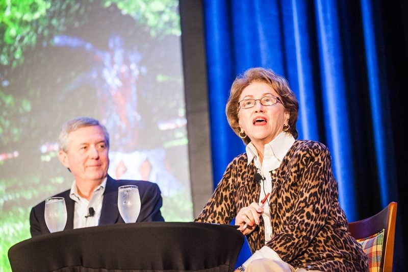 (l-r) Jim Reynolds, CEO, Total Comfort Solutions and Karen Woodward, superintendent Lexington district one