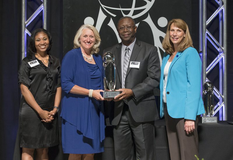 (l-r) Nika White; Louise Connell, BMW; Rudy Simmons, BMW; and Colleen Keith