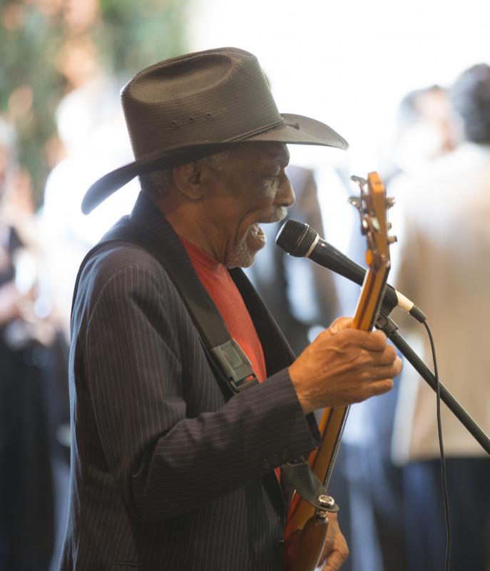 Mac Arnold & Plate Full O' Blues entertaining at the reception