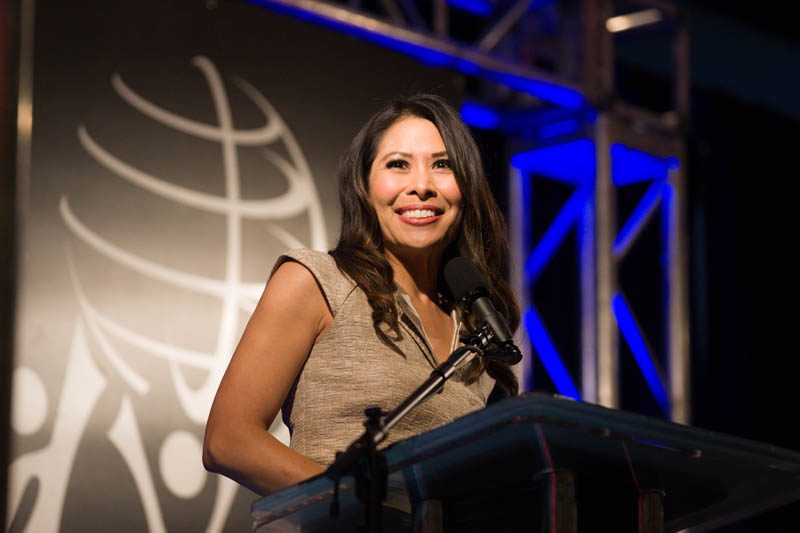 Myra Ruiz bringing the awards dinner to a close