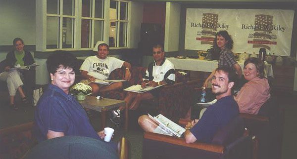 From front left: Harriet Herndon, Garrett Walker, Cynthia Capers; from back left: Elizabeth Abramson, Chris Burkett, Mike Burgess, Danielle Vinson