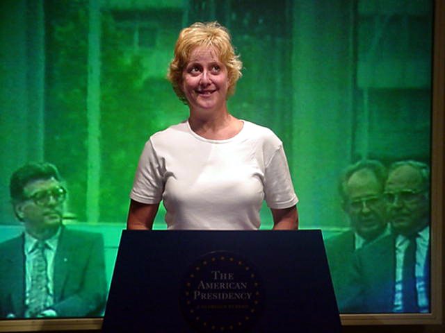Sharon McAbee at the American Presidency Exhibit