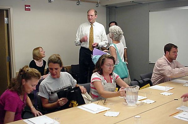 Reading is Fundamental organization- (l-r at table) Kathy Creswell, Thelma Jones, Kristi Reynolds and Chris Burkett