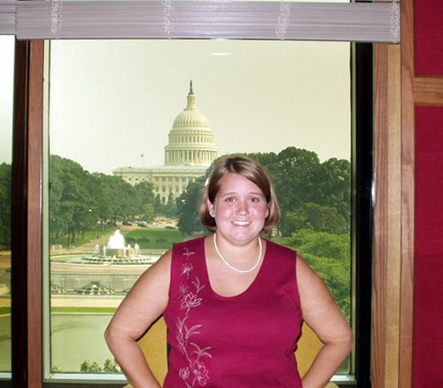 Danielle Paschal at the Washington Journal News desk at C-Span